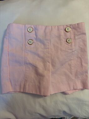 Janie and Jack Light Pink Button-Front Mini Skirt